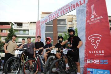 Karşıyaka’da Türkiye’de bir ilk: Pump Track gece yarışı büyük ilgi gördü