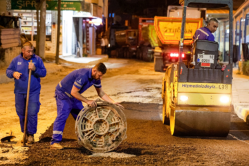 TorosToros Caddesi’nde asfalt dönüşümü başladı: Ekipler gece gündüz çalışıyor